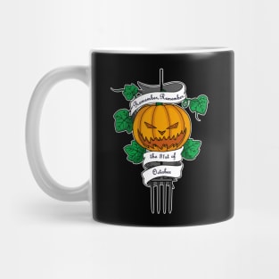 Spooky Halloween Pumpkin Tattoo Inspired Slogan Mug